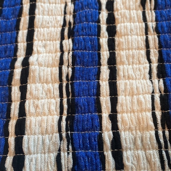 3 Smocked Tube Tops White, Black & Striped in EUC - Picture 4 of 10